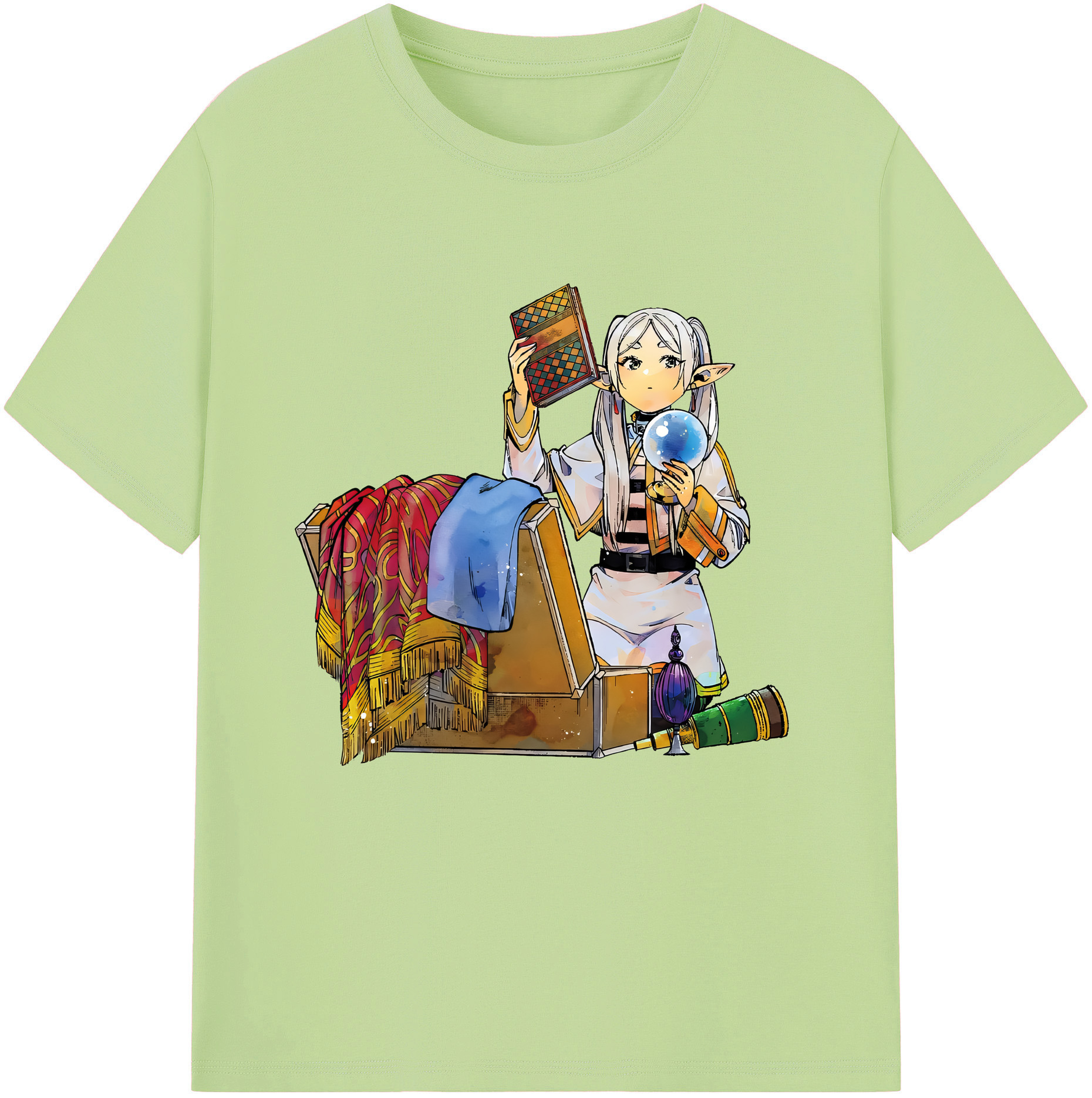 （画像用） 葬送のフリーレン Frieren 綿100％半袖Tシャツ（フロントプリント）